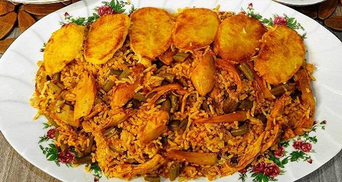 طرز تهیه لوبیا پلو با قارچ | یک شام خوشمزه و خاص